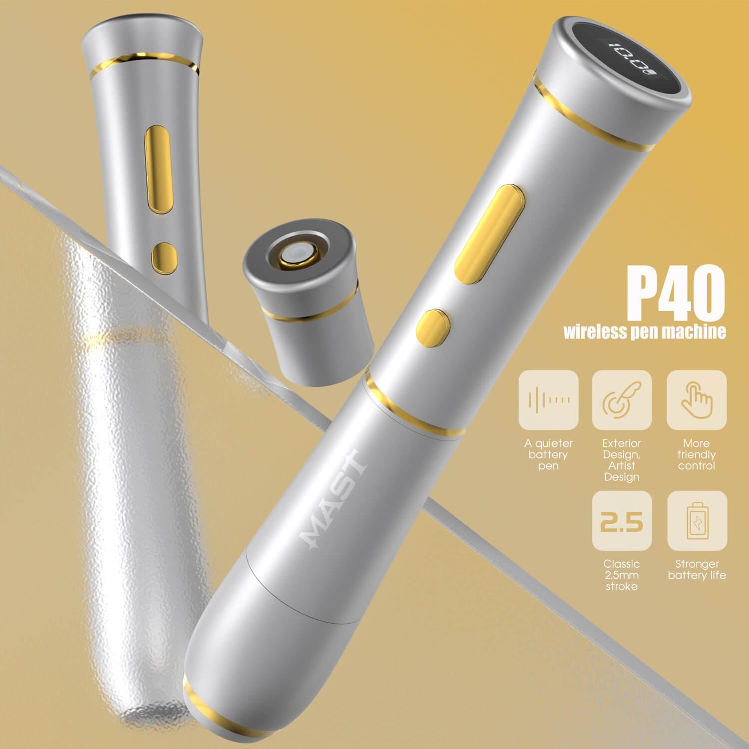 Aparat de tatuat wireless Mast P40